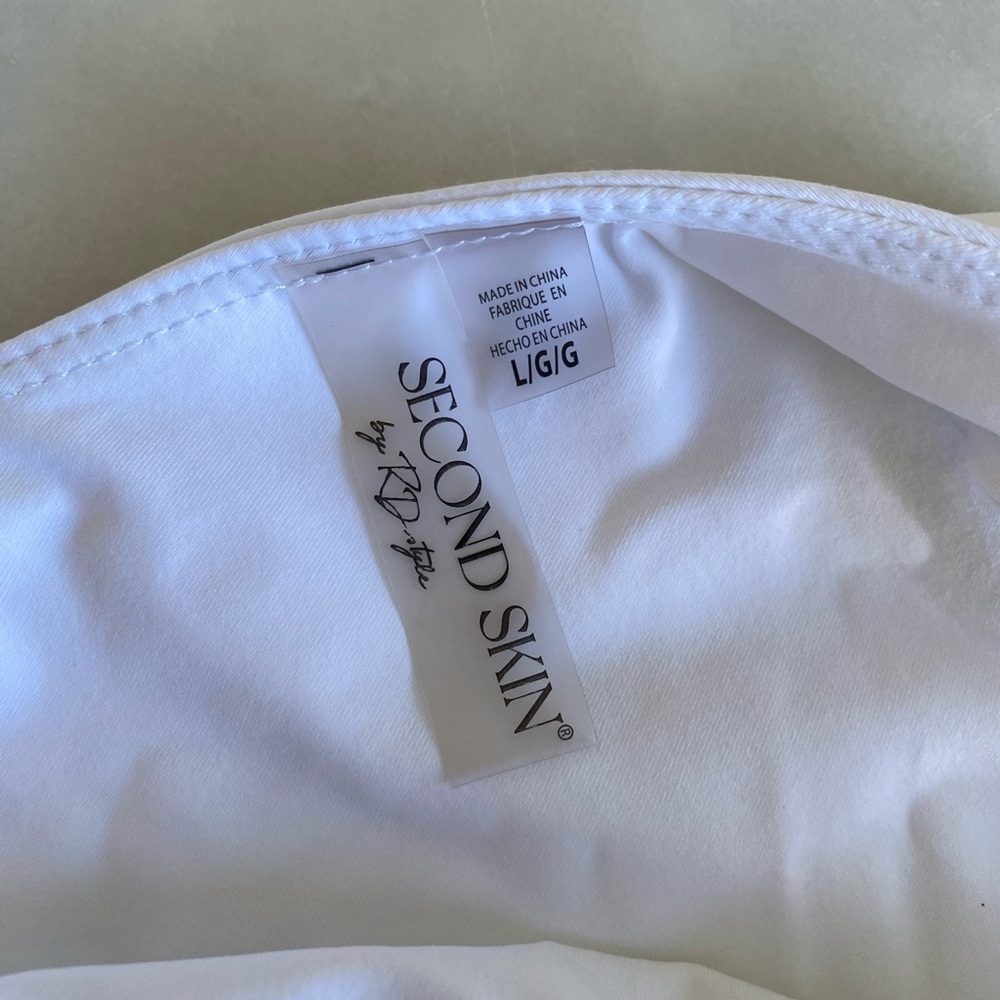 New! Anthropologie second skin by RD style valentina bodysuit white size large - Picture 7 of 9